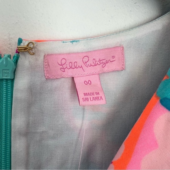 Lilly Pulitzer Tanya Romper in Seaside Aqua Size 00 - Picture 3 of 16